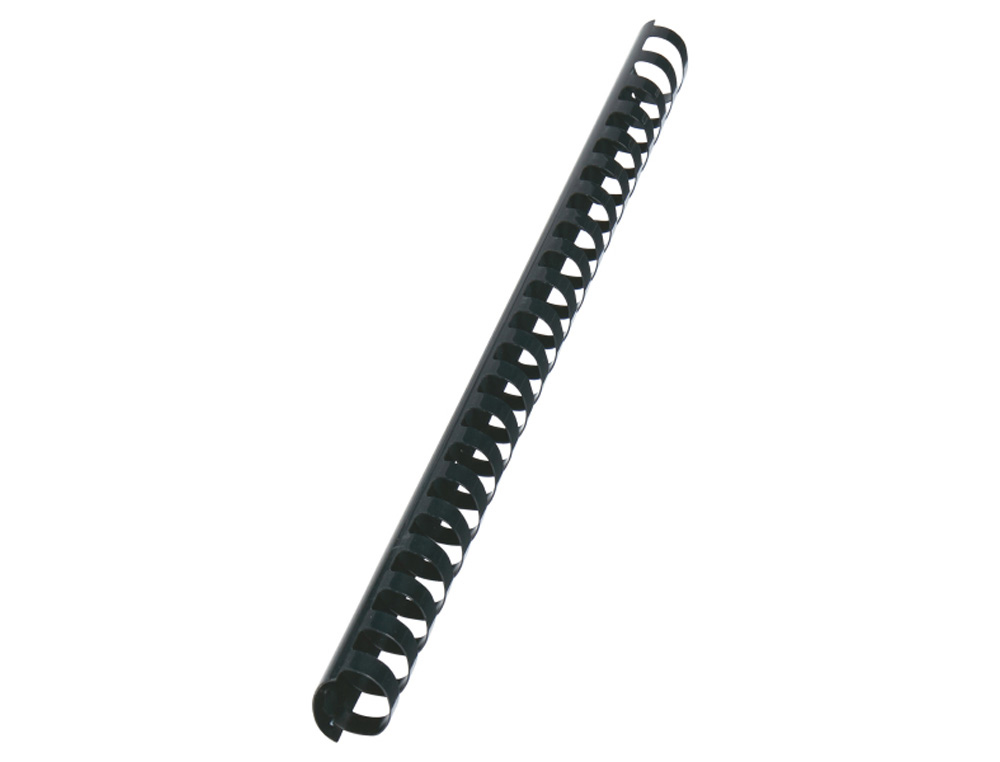 CANUTILLO GBC PLASTICO OVALADO 32 MM COLOR NEGRO CAJA DE 50 UNIDADES