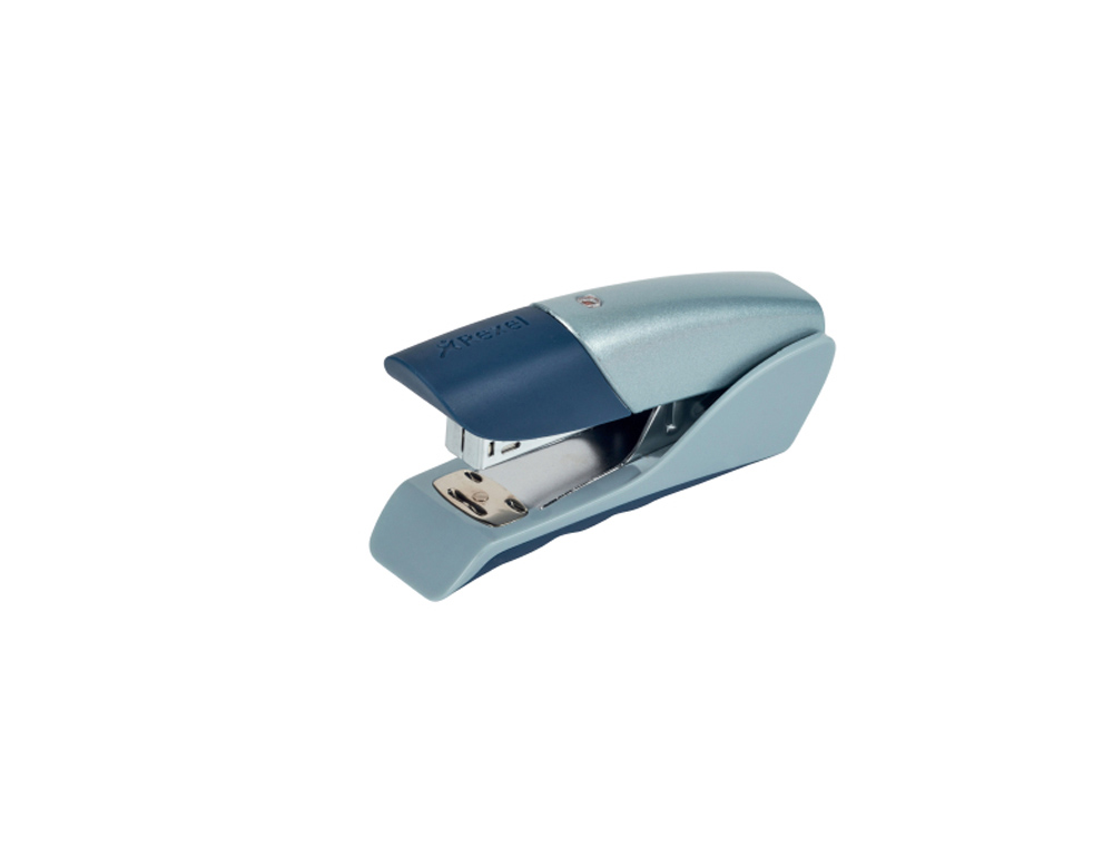 GRAPADORA REXEL GAZELLA COLOR PLATA/AZUL CAPACIDAD 25 HOJAS USA GRAPAS 24/6 Y 26/6