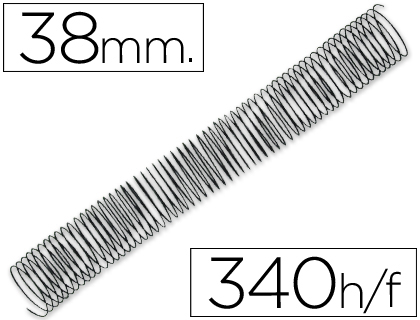 ESPIRAL METALICO Q-CONNECT 64 5:1 38MM 1,2MM CAJA DE 25 UNIDADES