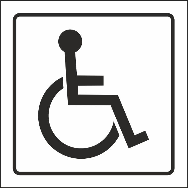 PICTOGRAMA SYSSA SEÑAL DE DISCAPACITADOS EN PVC 105X105 MM