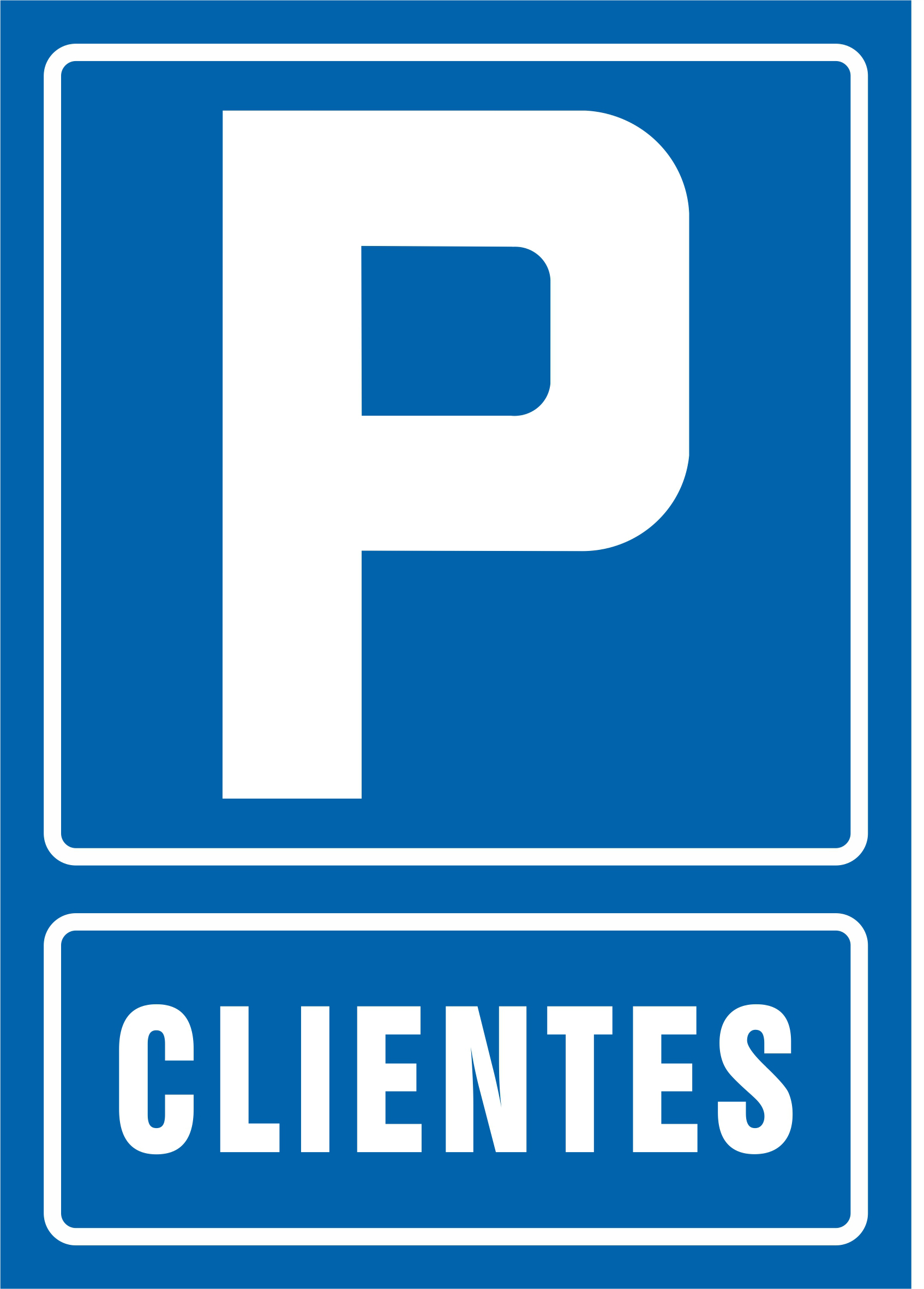 PICTOGRAMA SYSSA SEÑAL DE PARKING CLIENTES EN PVC 210X297 MM