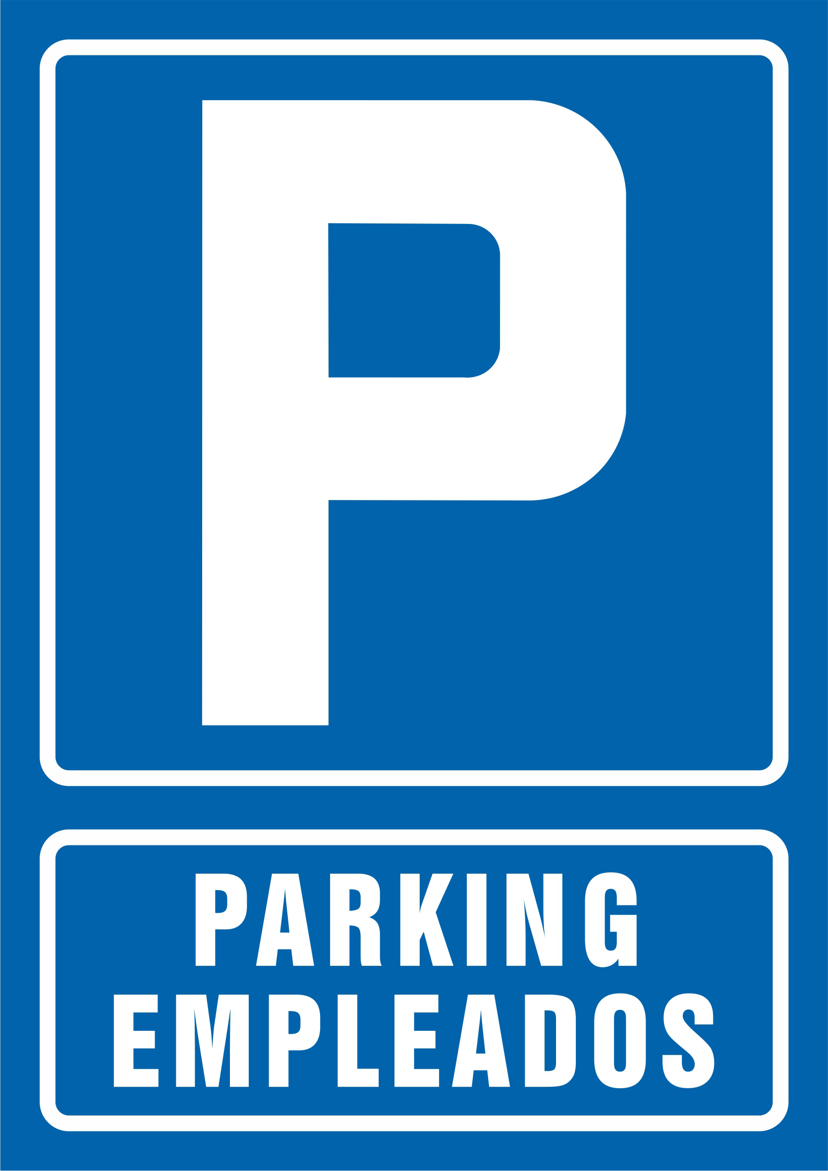 PICTOGRAMA SYSSA SEÑAL DE PARKING EMPLEADOS EN PVC 210X297 MM