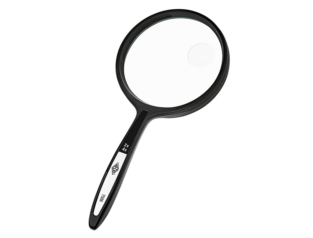 LUPA Q-CONNECT CRISTAL BIFOCAL 62 MM MANGO CURVO