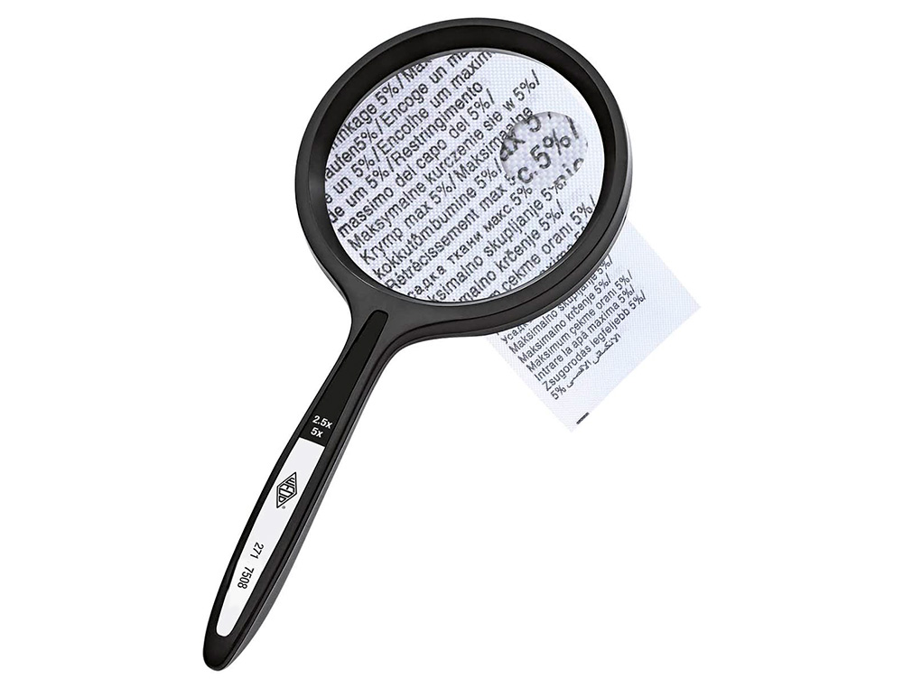 LUPA Q-CONNECT CRISTAL BIFOCAL 62 MM MANGO CURVO