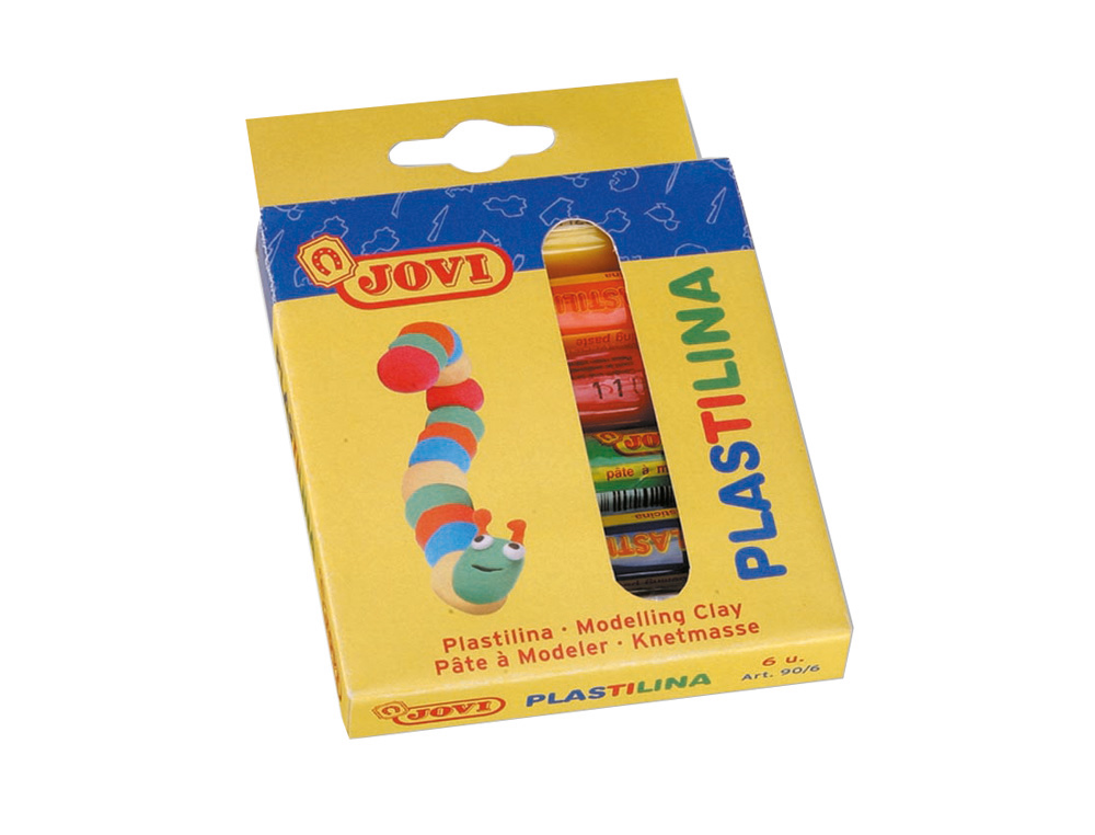 PLASTILINA JOVI ESTUCHE DE 6 BARRAS COLORES SURTIDOS