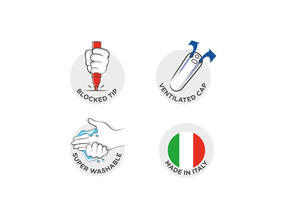 ROTULADOR CARIOCA JUMBO PUNTA GRUESA ESTUCHE DE 6 UNIDADES COLORES SURTIDOS