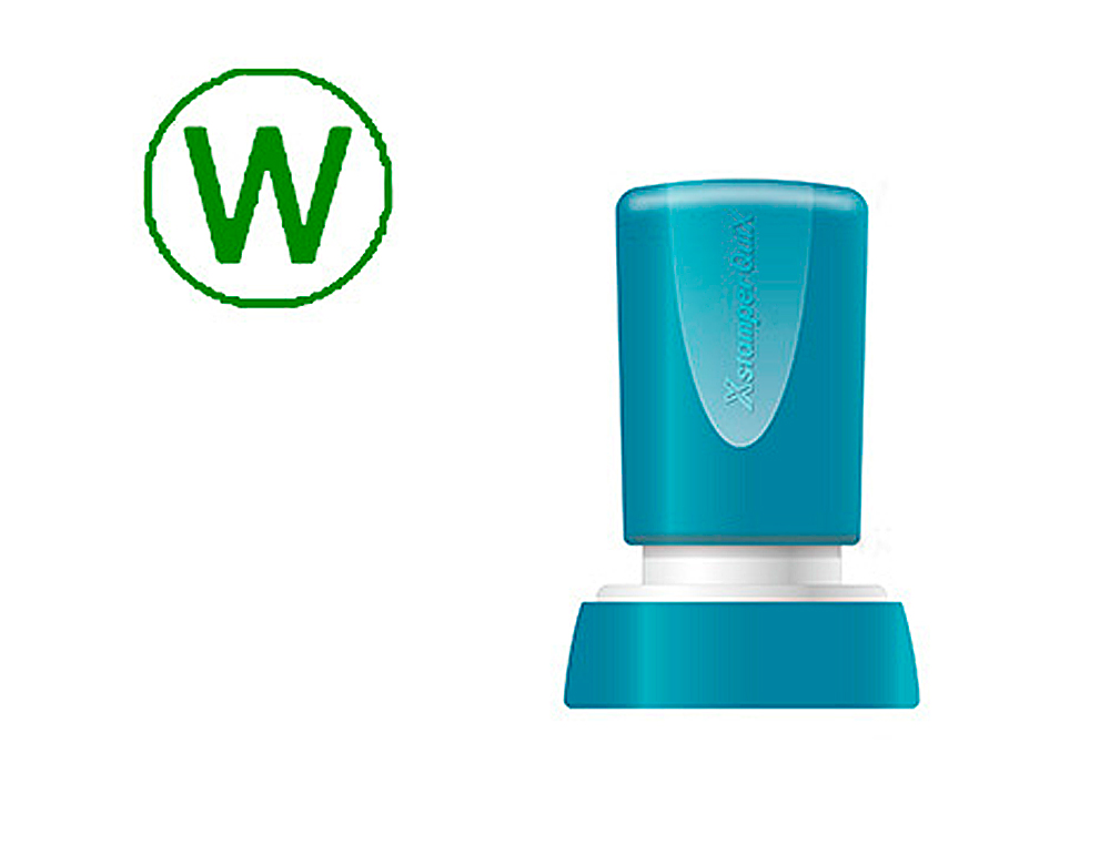 SELLO X'STAMPER QUIX PERSONALIZABLE COLOR VERDE REDONDO DIAMETRO 20 MM Q-34