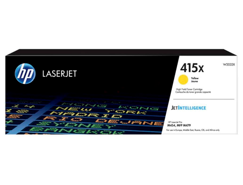 TONER HP 415X LASER COLOR M454 / MFP M479 AMARILLO 6000 PAGINAS