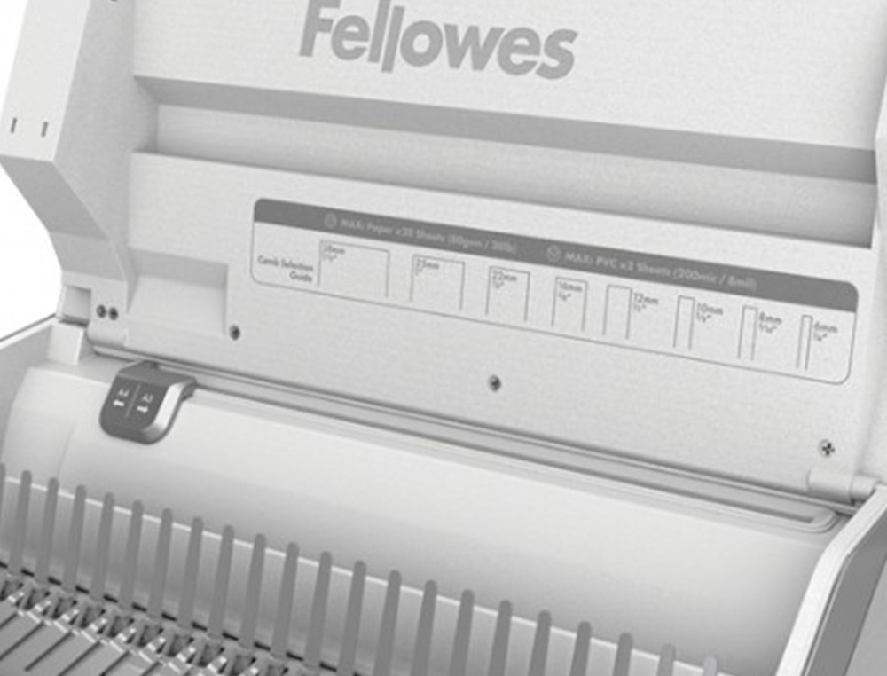 ENCUADERNADORA PARA CANUTILLO FELLOWES LYRA 3 EN 1 PERFORA HASTA 20H A4 ENCUADERNA 300H GRAPA 30H TALADRA 2 Y 4