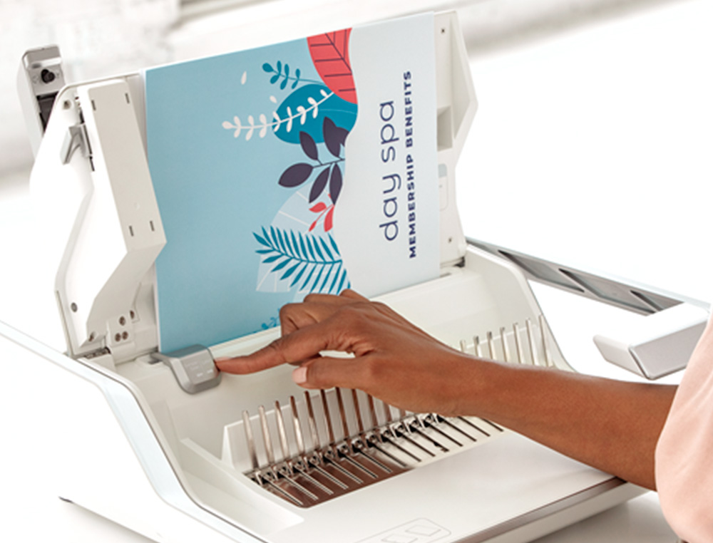 ENCUADERNADORA PARA CANUTILLO FELLOWES LYRA 3 EN 1 PERFORA HASTA 20H A4 ENCUADERNA 300H GRAPA 30H TALADRA 2 Y 4