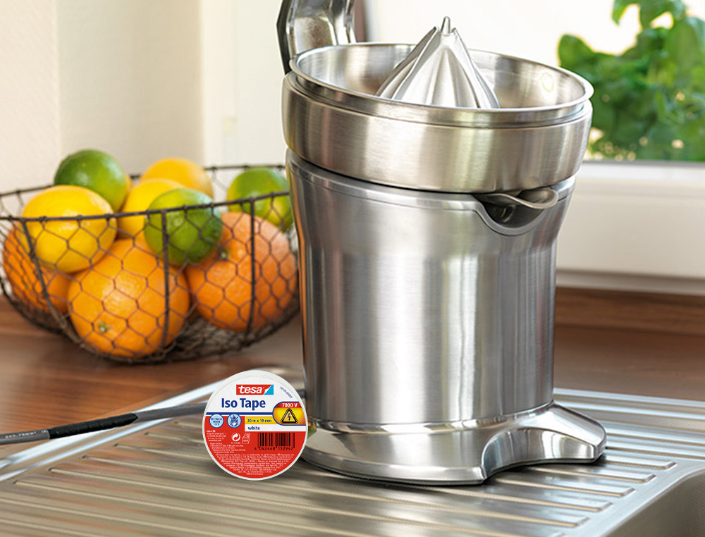 CINTA ADHESIVA AISLANTE TESA 20 MT X 19 MM COLOR BLANCO