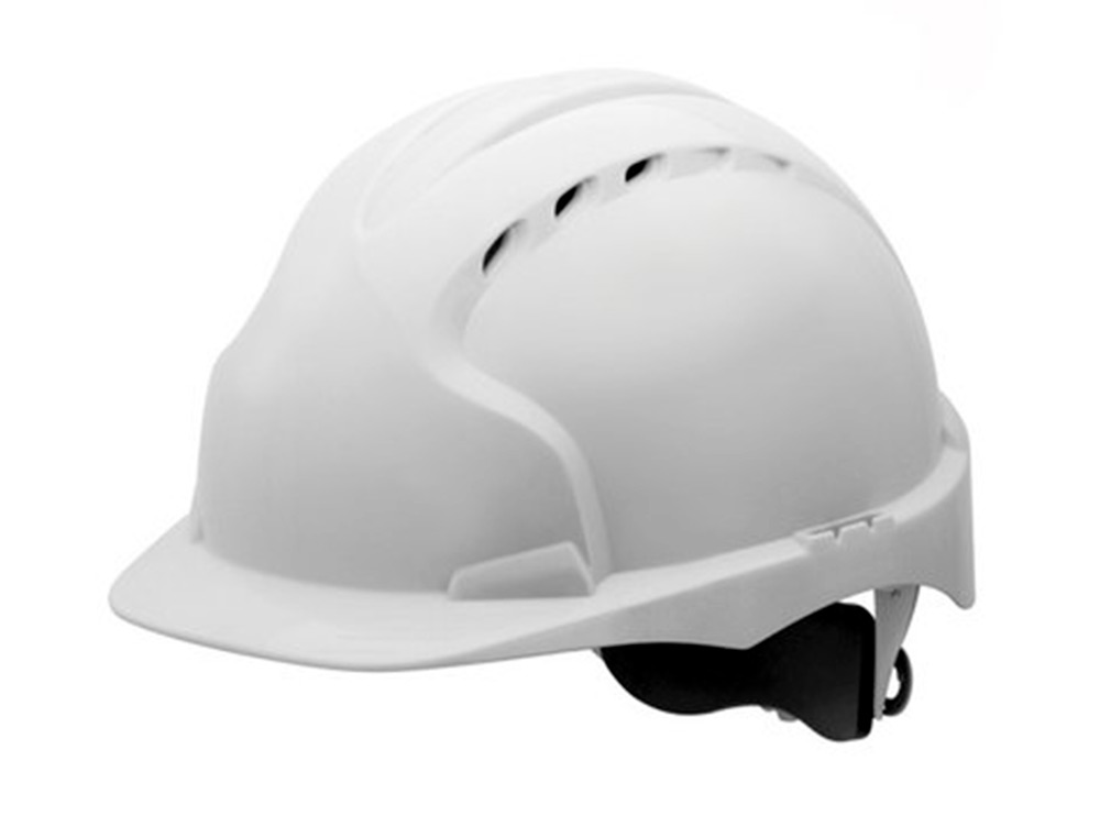 CASCO FARU POLIETILENO VENTILADO 6 PUNTOS FIJACION AJUSTE RULETA COLOR BLANCO