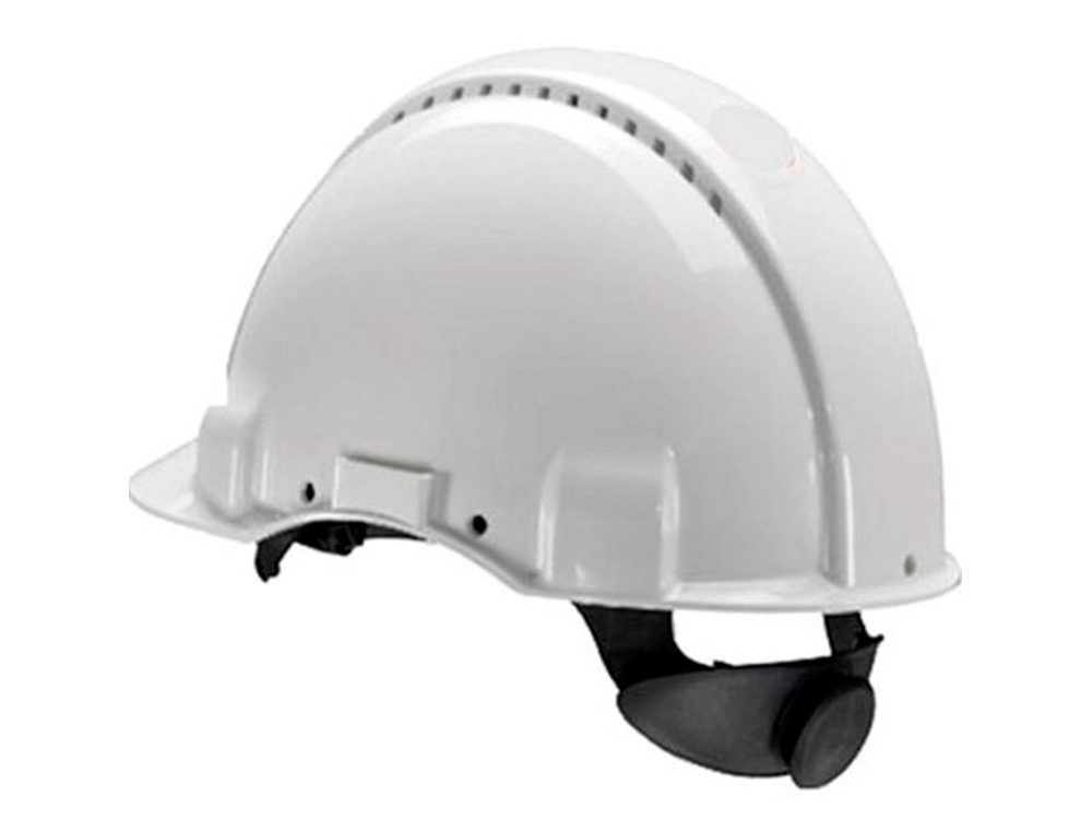 CASCO FARU POLIETILENO VENTILADO 6 PUNTOS FIJACION AJUSTE RULETA COLOR BLANCO