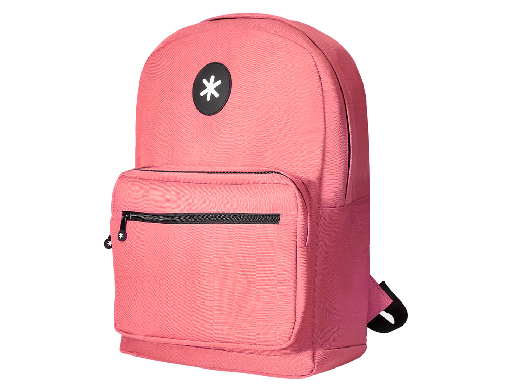 MOCHILA ANTARTIK CON ASA Y BOLSILLO FRONTAL CON CREMALLERA COLOR CORAL 320X140X430 MM