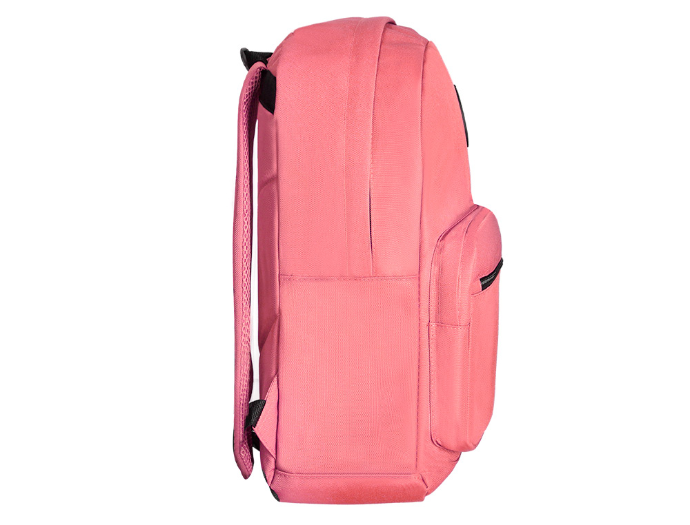 MOCHILA ANTARTIK CON ASA Y BOLSILLO FRONTAL CON CREMALLERA COLOR CORAL 320X140X430 MM