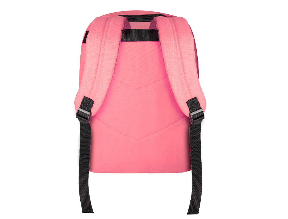 MOCHILA ANTARTIK CON ASA Y BOLSILLO FRONTAL CON CREMALLERA COLOR CORAL 320X140X430 MM