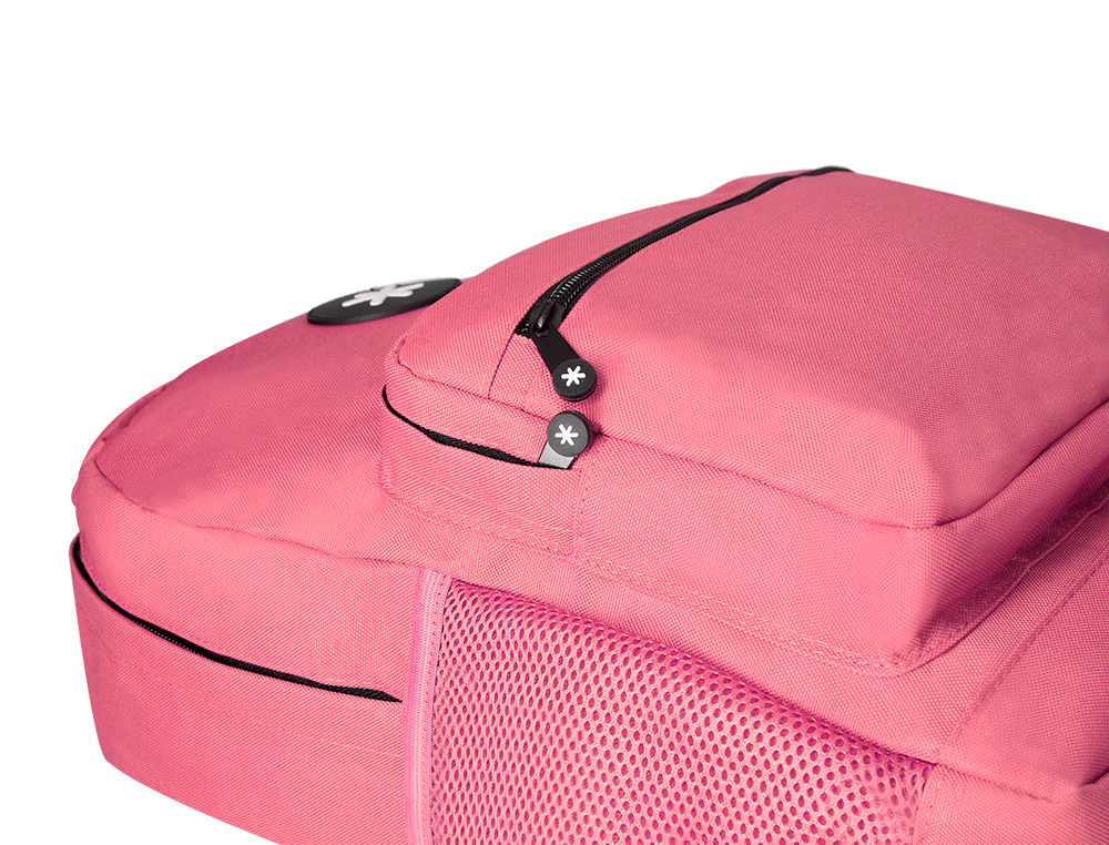 MOCHILA ANTARTIK CON ASA Y BOLSILLO FRONTAL CON CREMALLERA COLOR CORAL 320X140X430 MM