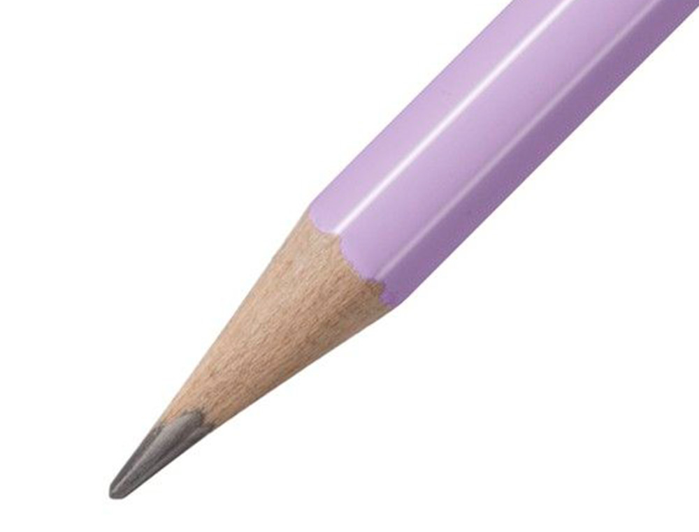 LAPICES DE GRAFITO CON GOMA STABILO SWANO MINA 2,2 MM DUREZA HB LILA PASTEL