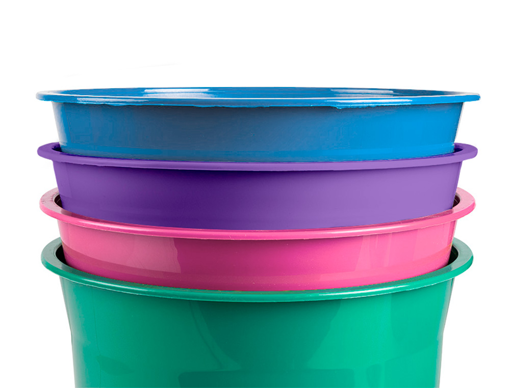 PAPELERA PLASTICO LIDERPAPEL ROSA OPACO 13 LITROS 275X285 MM