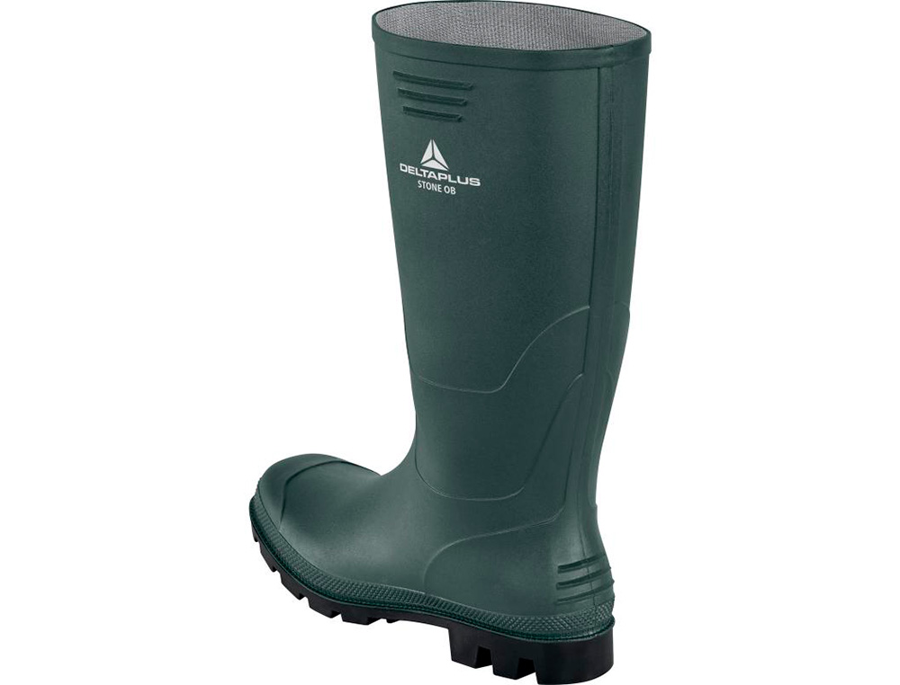BOTAS DELTAPLUS DE SEGURIDAD STONE PVC VERDE SUELA DE TACOS TALLA 42