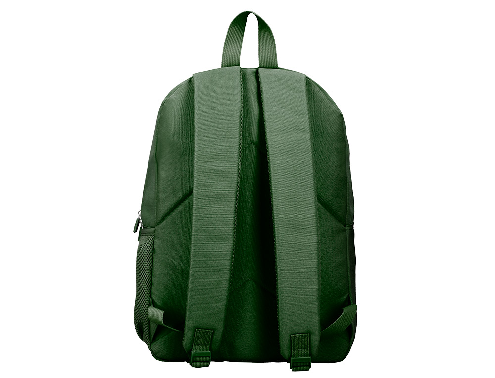 MOCHILA LIDERPAPEL CORE CON COMPARTIMENTO LATERAL ELASTICO VERDE MILITAR 15 L 400X125X300 MM