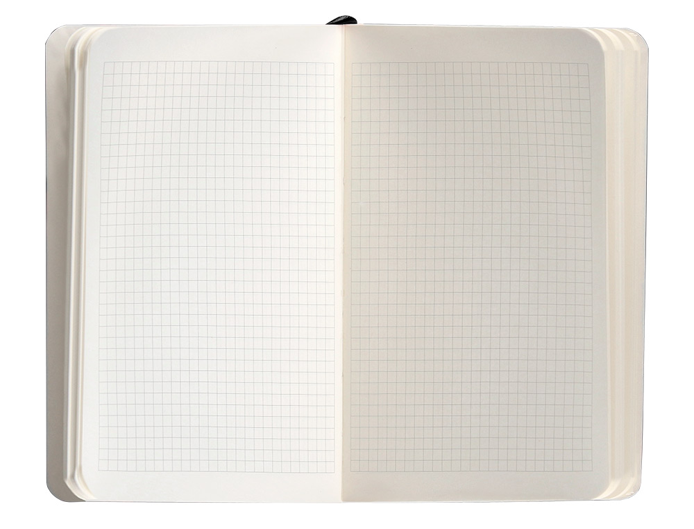 CUADERNO CON GOMILLA ANTARTIK NOTES TAPA BLANDA A6 CUADRICULA NEGRO 100 HOJAS 80 GR FSC