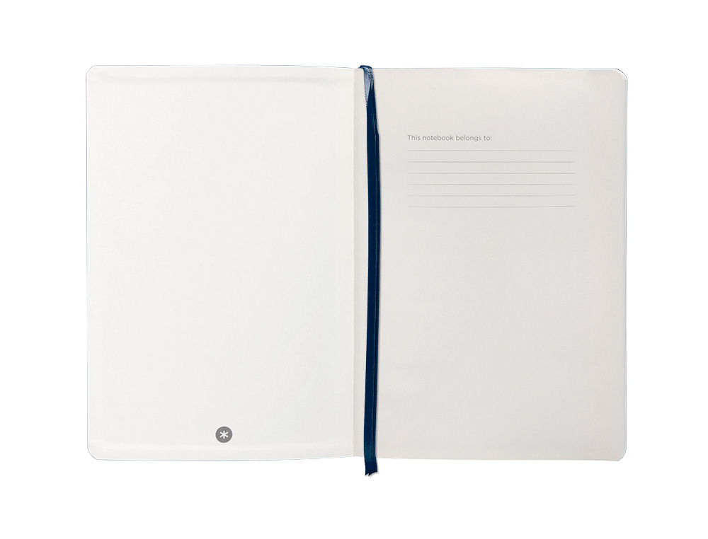 CUADERNO CON GOMILLA ANTARTIK NOTES TAPA BLANDA A5 HOJAS LISAS AZUL MARINO 80 HOJAS 80 GR FSC