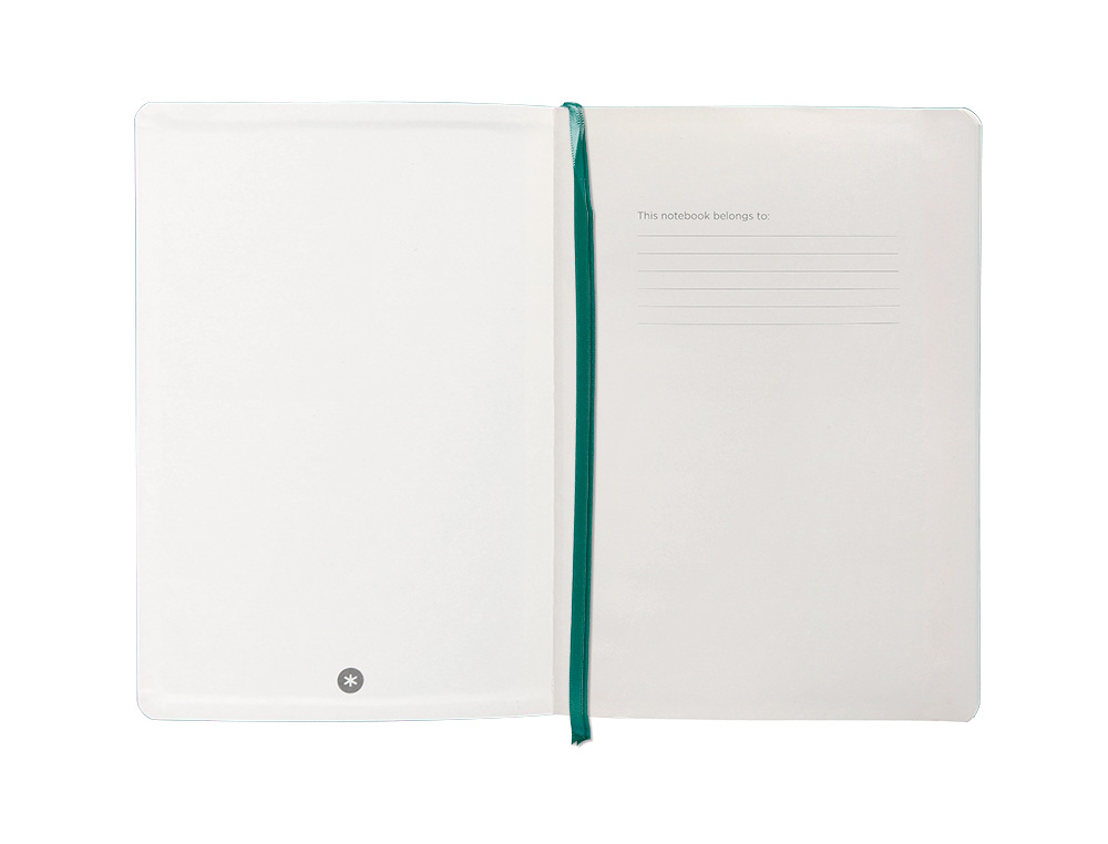 CUADERNO CON GOMILLA ANTARTIK NOTES TAPA BLANDA A5 HOJAS LISAS VERDE AGUAMARINA 80 HOJAS 80 GR FSC
