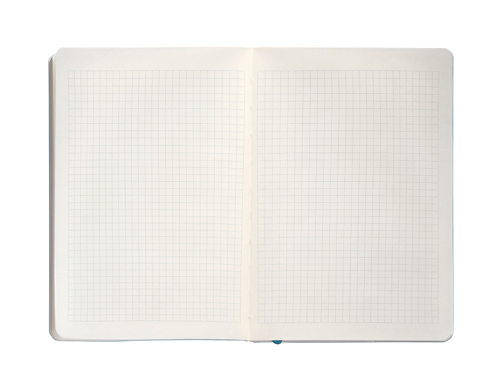 CUADERNO CON GOMILLA ANTARTIK NOTES TAPA BLANDA A5 HOJAS CUADRICULA AZUL CLARO 80 HOJAS 80 GR FSC