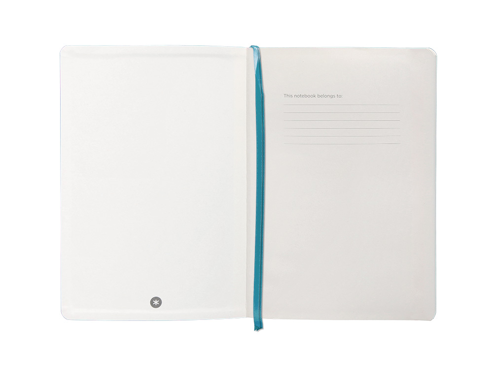 CUADERNO CON GOMILLA ANTARTIK NOTES TAPA BLANDA A5 HOJAS CUADRICULA AZUL CLARO 80 HOJAS 80 GR FSC