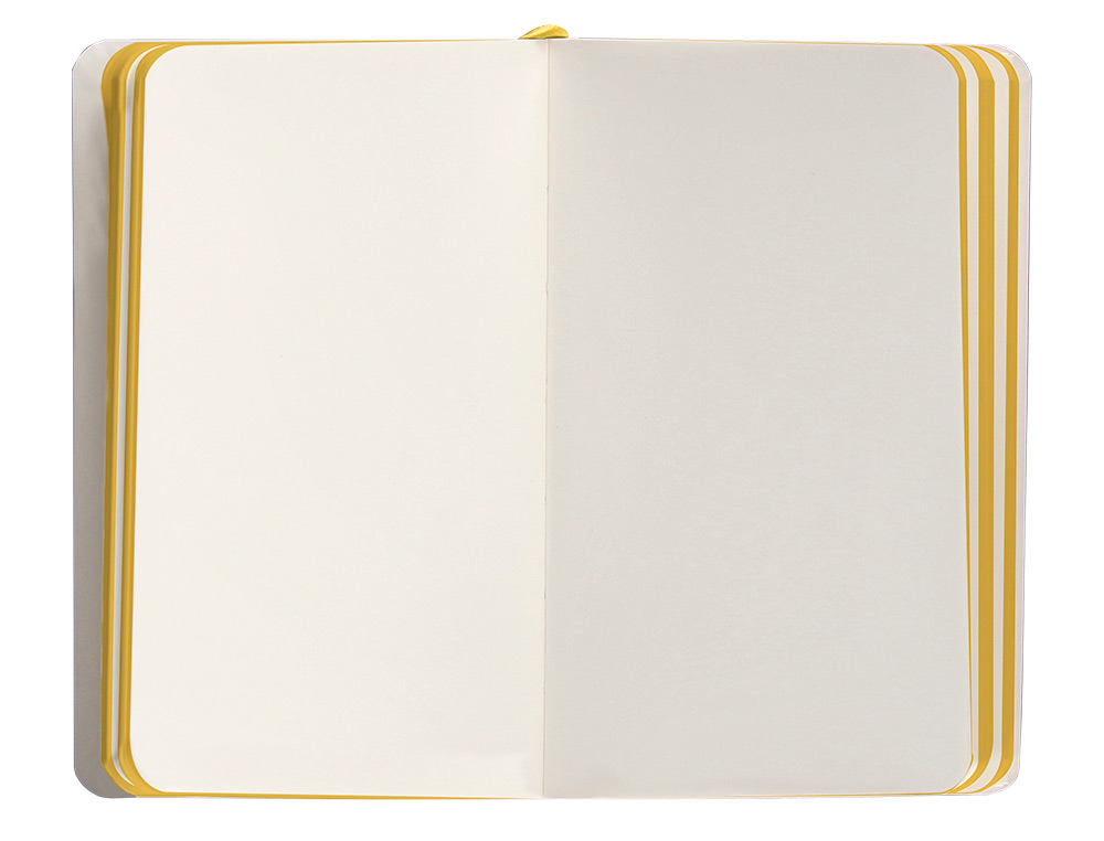 CUADERNO CON GOMILLA ANTARTIK NOTES TAPA BLANDA A6 HOJAS LISAS MORADO Y AMARILLO 100 HOJAS 80 GR FSC