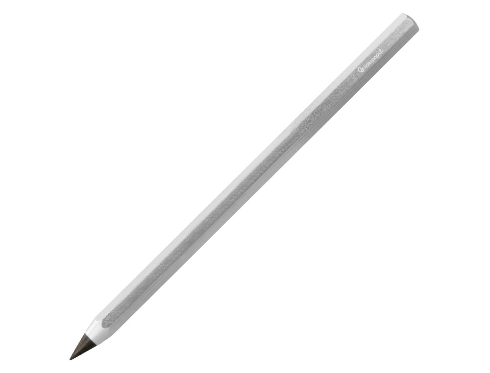 LAPIZ DE GRAFITO INFINITO LIDERPAPEL ALUMINIO HEXAGONAL PLATEADO ULTRA RESISTENTE 1 PUNTA DE RECAMBIO