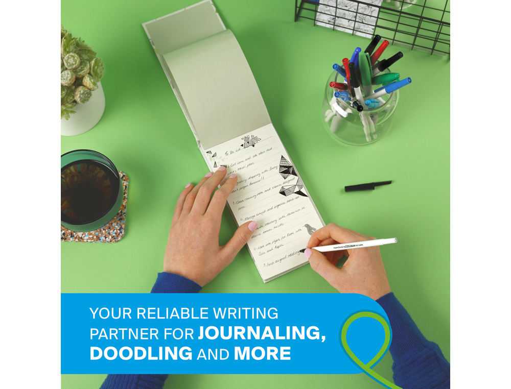 BOLIGRAFO PAPER MATE KILOMETRICO PUNTA 1 MM PLASTICO RECICLADO 80% COLOR NEGRO