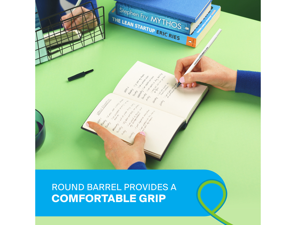 BOLIGRAFO PAPER MATE KILOMETRICO PUNTA 1 MM PLASTICO RECICLADO 80% COLOR NEGRO