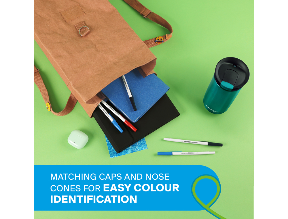 BOLIGRAFO PAPER MATE KILOMETRICO PUNTA 1 MM PLASTICO RECICLADO 80% COLOR NEGRO