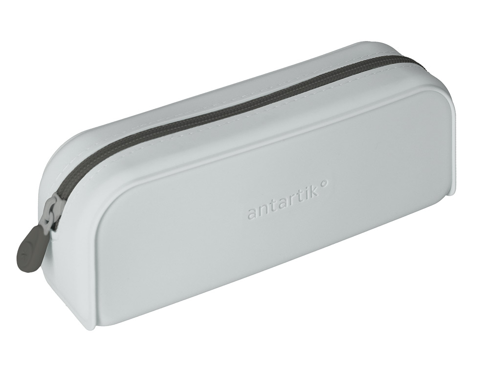 ESTUCHE PORTATODO ANTARTIK PRISMA SILICONA SOFT RECTANGULAR 185X50X75 MM GRIS