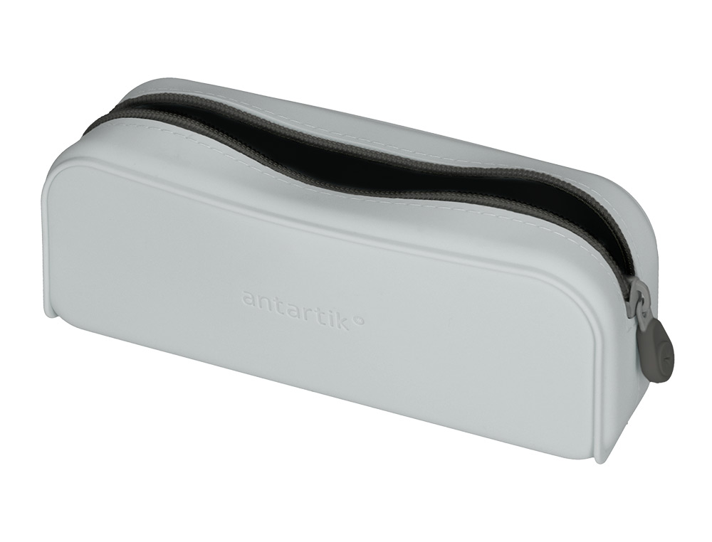 ESTUCHE PORTATODO ANTARTIK PRISMA SILICONA SOFT RECTANGULAR 185X50X75 MM GRIS