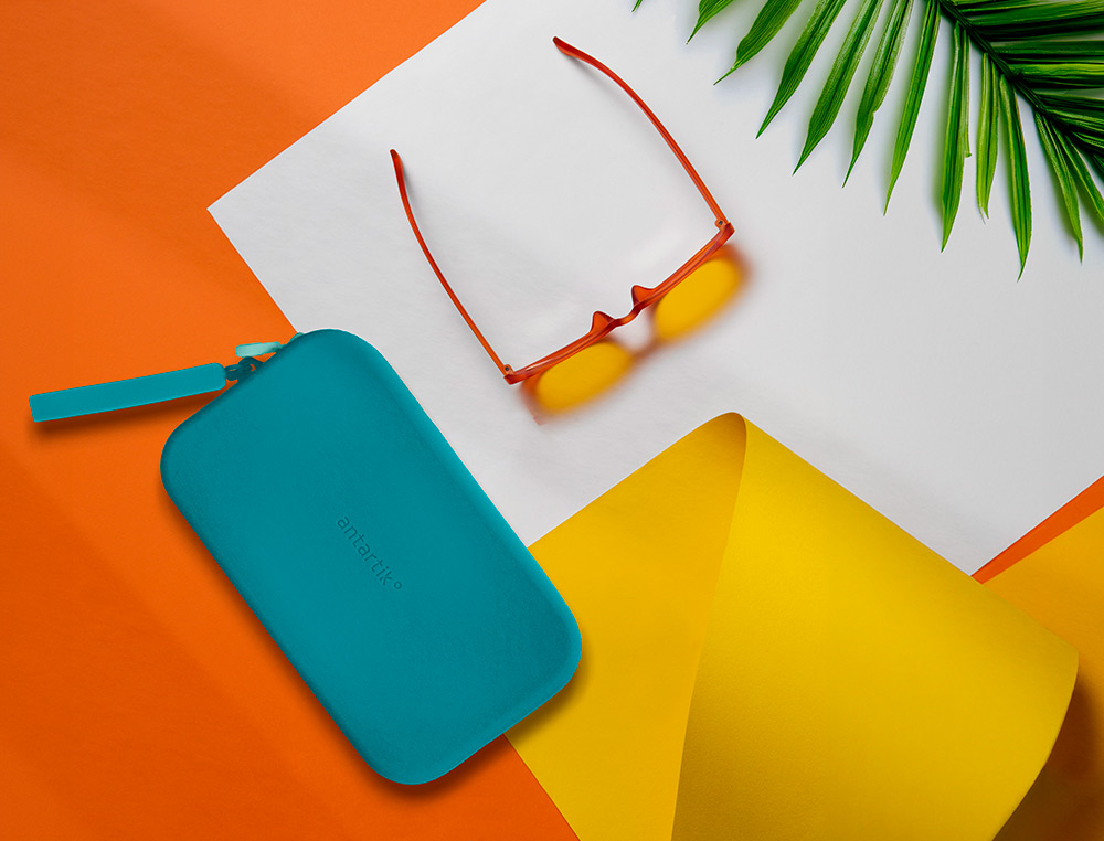 ESTUCHE PORTATODO ANTARTIK TROPICAL DIVE SILICONA SOFT RECTANGULAR 190X120X25 MM COLOR TURQUESA