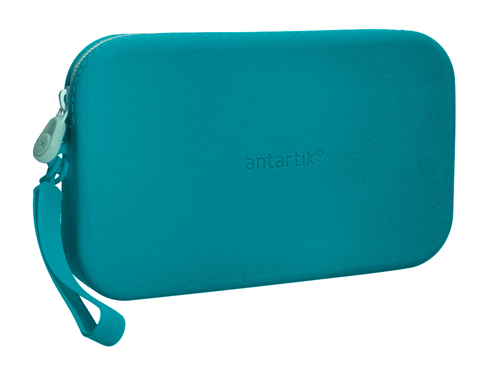 ESTUCHE PORTATODO ANTARTIK TROPICAL DIVE SILICONA SOFT RECTANGULAR 190X120X25 MM COLOR TURQUESA