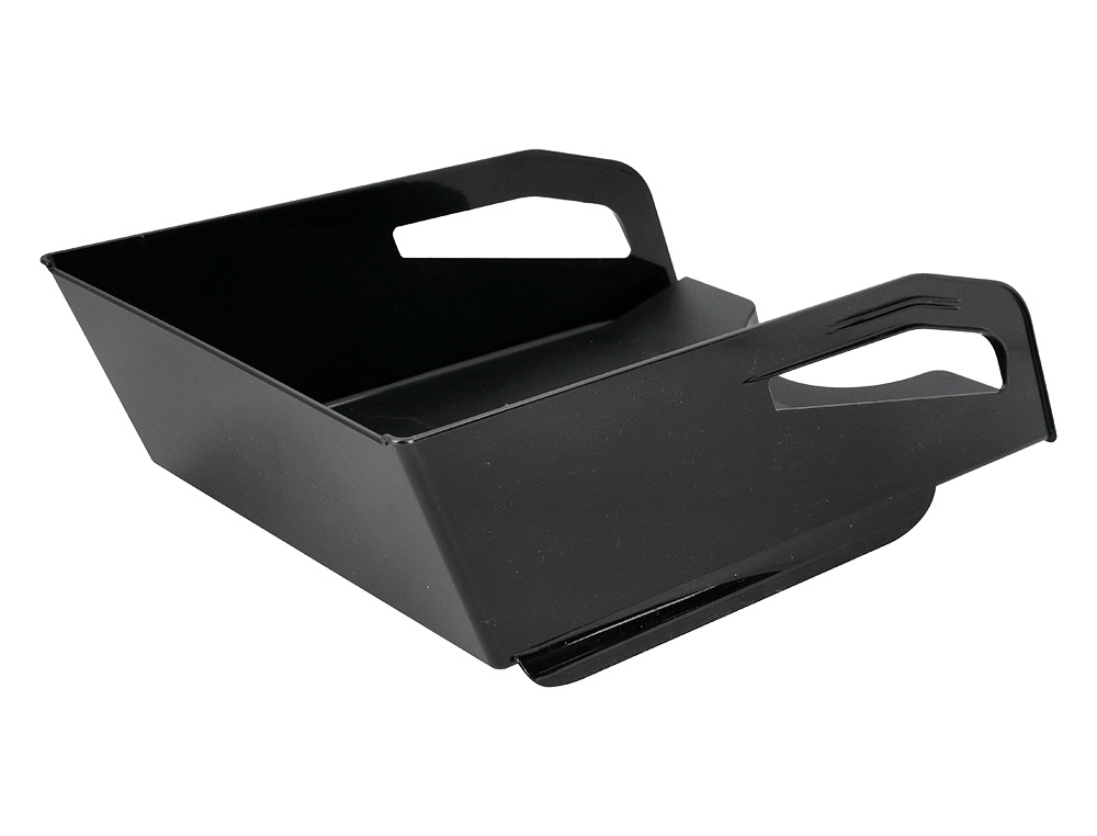 BANDEJA SOBREMESA PLASTICO Q-CONNECT GRAN CAPACIDAD CON ASA NEGRO OPACO 386X270X115MM