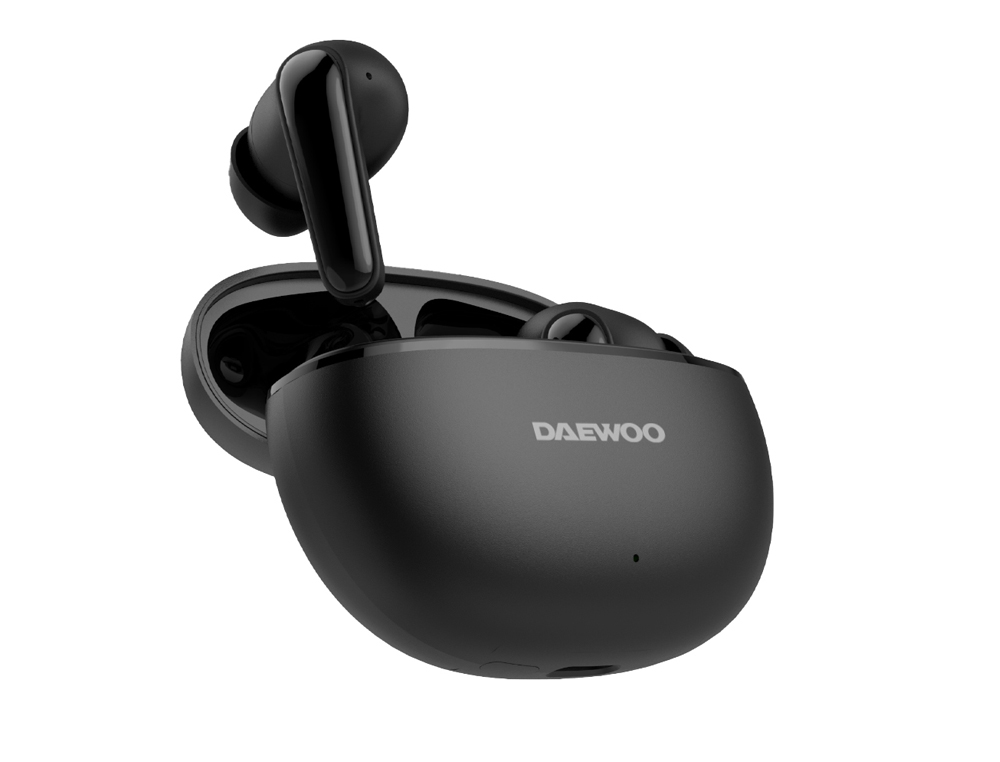 AURICULAR DAEWOO TWS IN-EAR BLUETOOTH 5.3 CON ESTUCHE DE CARGA USB TIPO-C AUTONOMIA 6 HORAS COLOR NEGRO