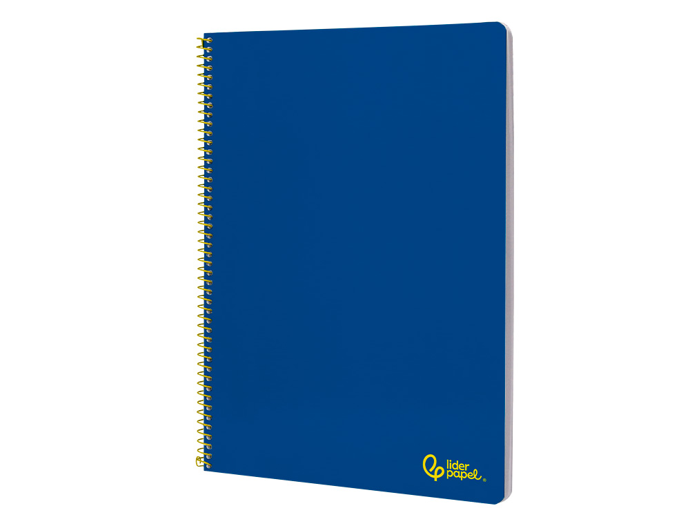 CUADERNO ESPIRAL LIDERPAPEL A4 SMART TAPA BLANDA 80H 75GR PAUTA 3,5MM CON MARGEN COLOR AZUL OSCURO
