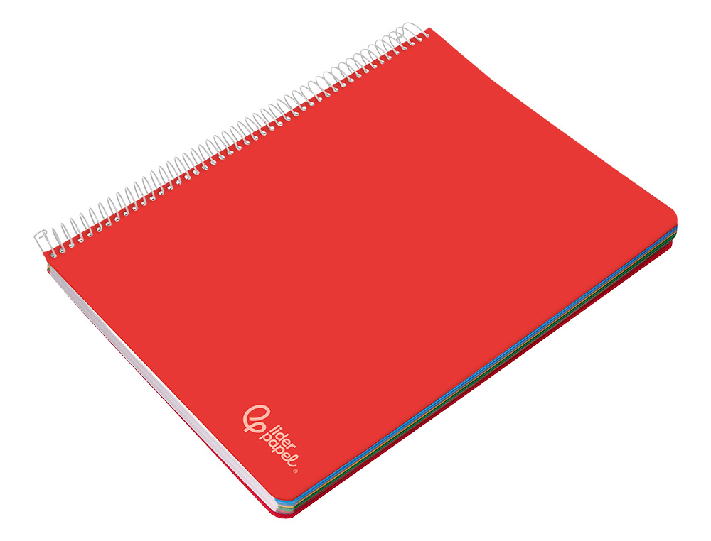CUADERNO ESPIRAL LIDERPAPEL A4 MICRO WITTY TAPA DURA 120H 90GR HORIZONTAL 8MM 5 BANDAS 4 TALADROS COLORES SURTIDOS