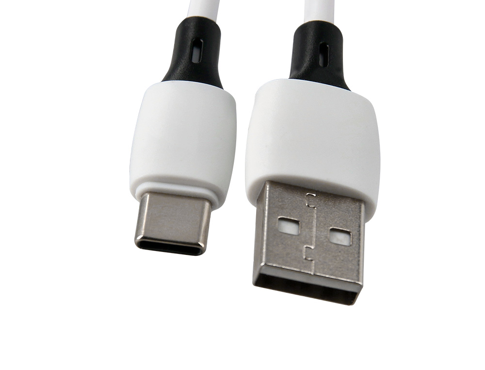 CABLE USB-C A USB-A Q-CONNECT PVC LONGITUD 1M BLANCO
