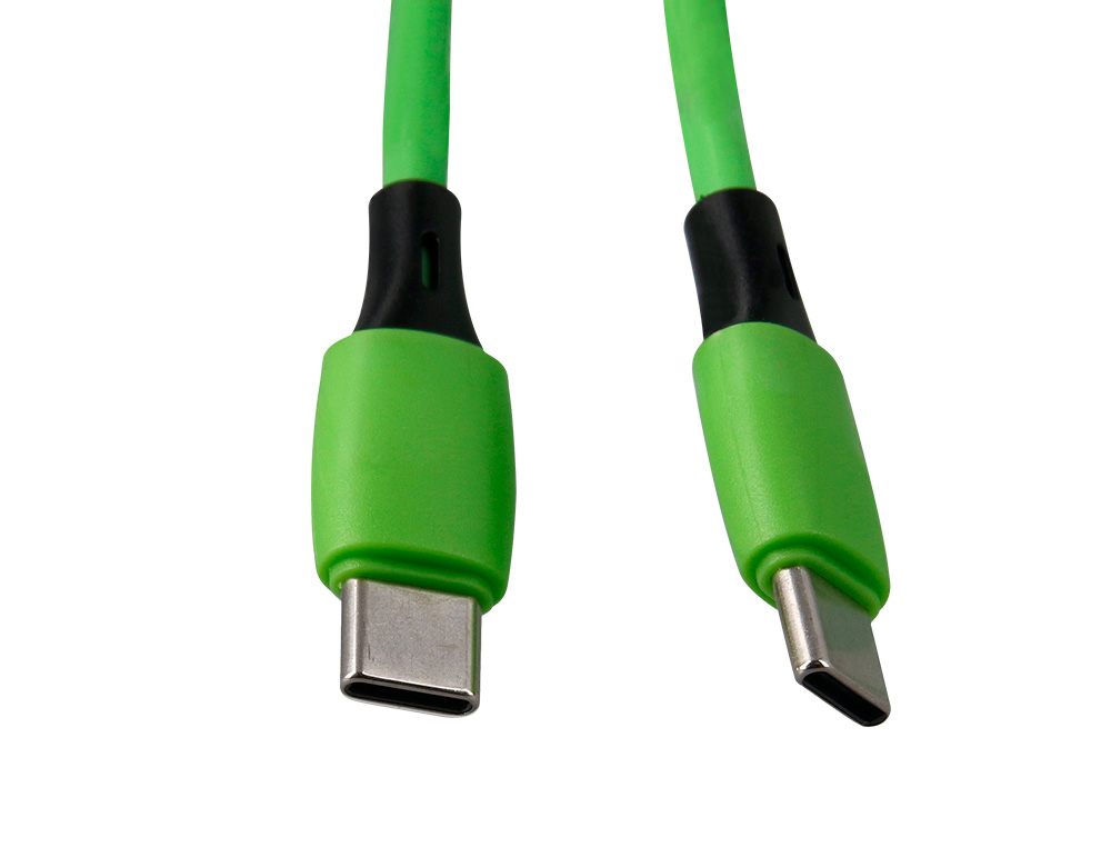 CABLE USB-C A USB-C Q-CONNECT PVC LONGITUD 2M VERDE