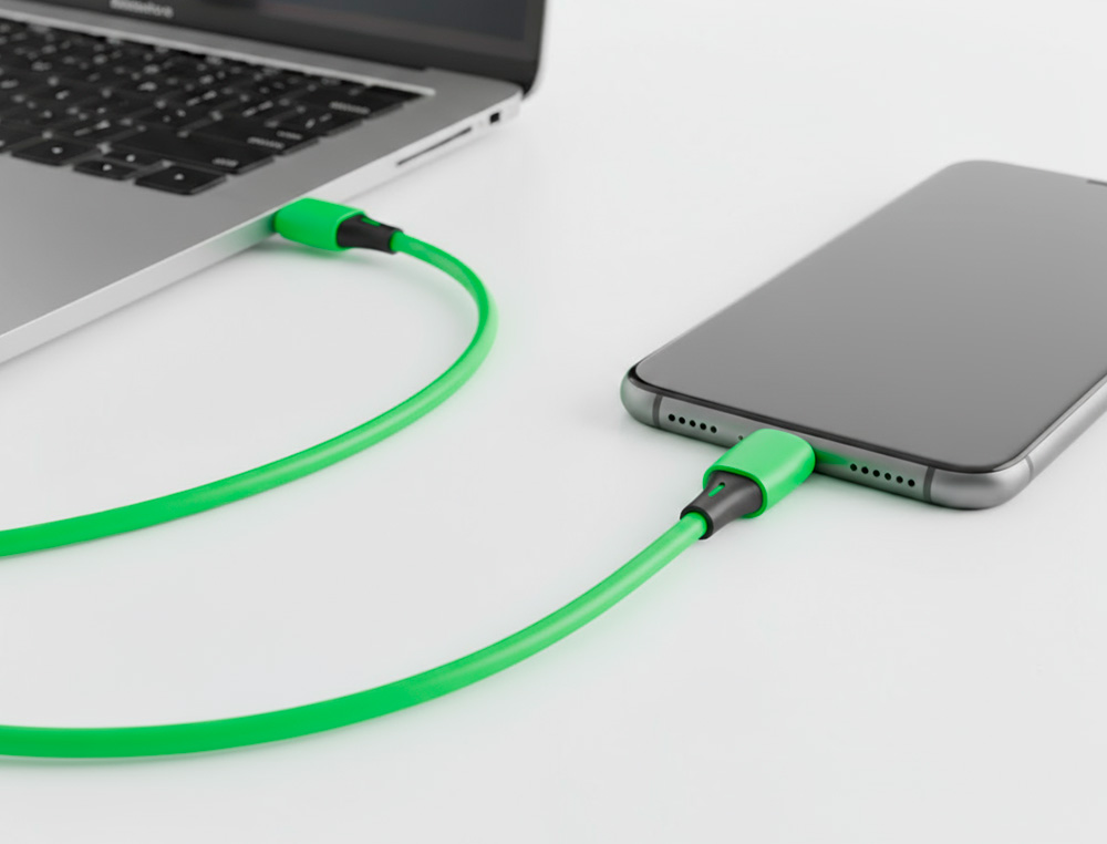 CABLE USB-C A USB-C Q-CONNECT PVC LONGITUD 2M VERDE