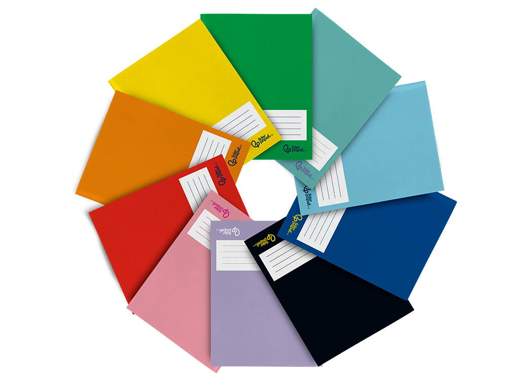 LIBRETA LIDERPAPEL SMART A5 PLUS 48 HOJAS 75GR HORIZONTAL DOBLE MARGEN COLORES SURTIDOS