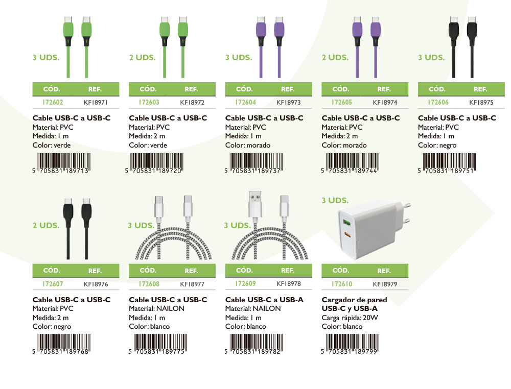 EXPOSITOR SOBREMESA Q-CONNECT PARA CABLES Y CARGADORES CON 48 UNIDADES SURTIDAS