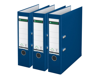 ARCHIVADOR DE PALANCA LEITZ 180 DIN A4 MAXI POLIPROPILENO LOMO 80 MM COLOR AZUL