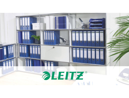 ARCHIVADOR DE PALANCA LEITZ 180 DIN A4 MAXI POLIPROPILENO LOMO 80 MM COLOR AZUL